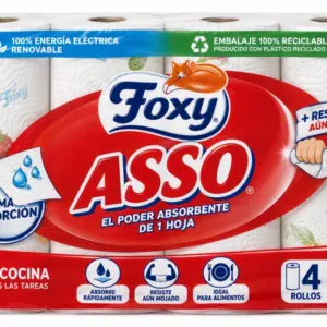 Foxy Papel Cocina Asso 18 M / 4 UDS