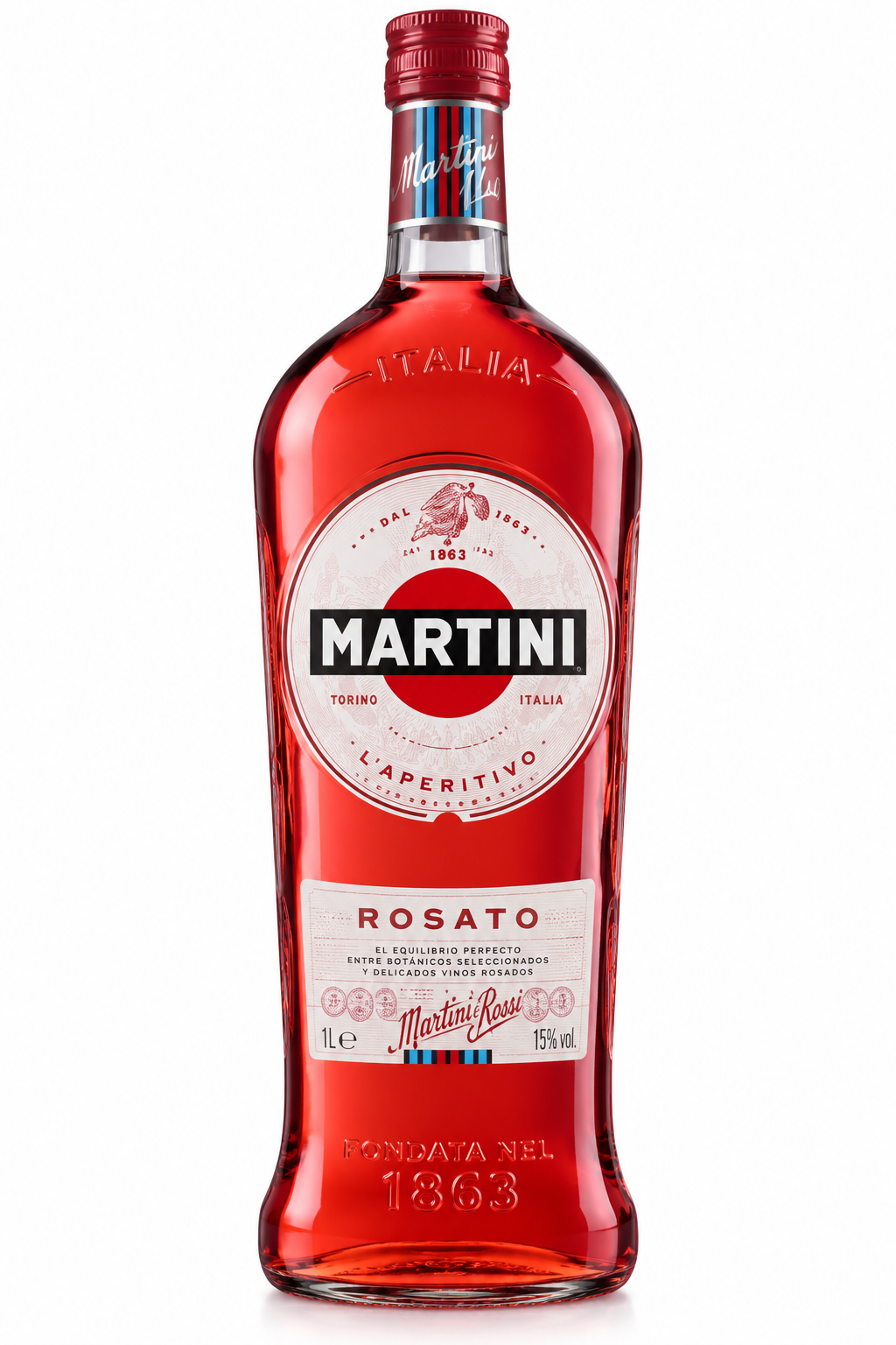 Vermouth Martini Rosato Botella 1 L Cristal