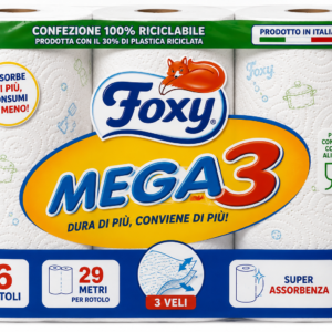 Foxy Papel Cocina Mega3 29 M / 6 uds