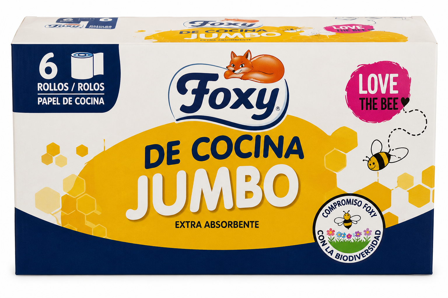 Foxy Papel de Cocina Jumbo Love The Bee