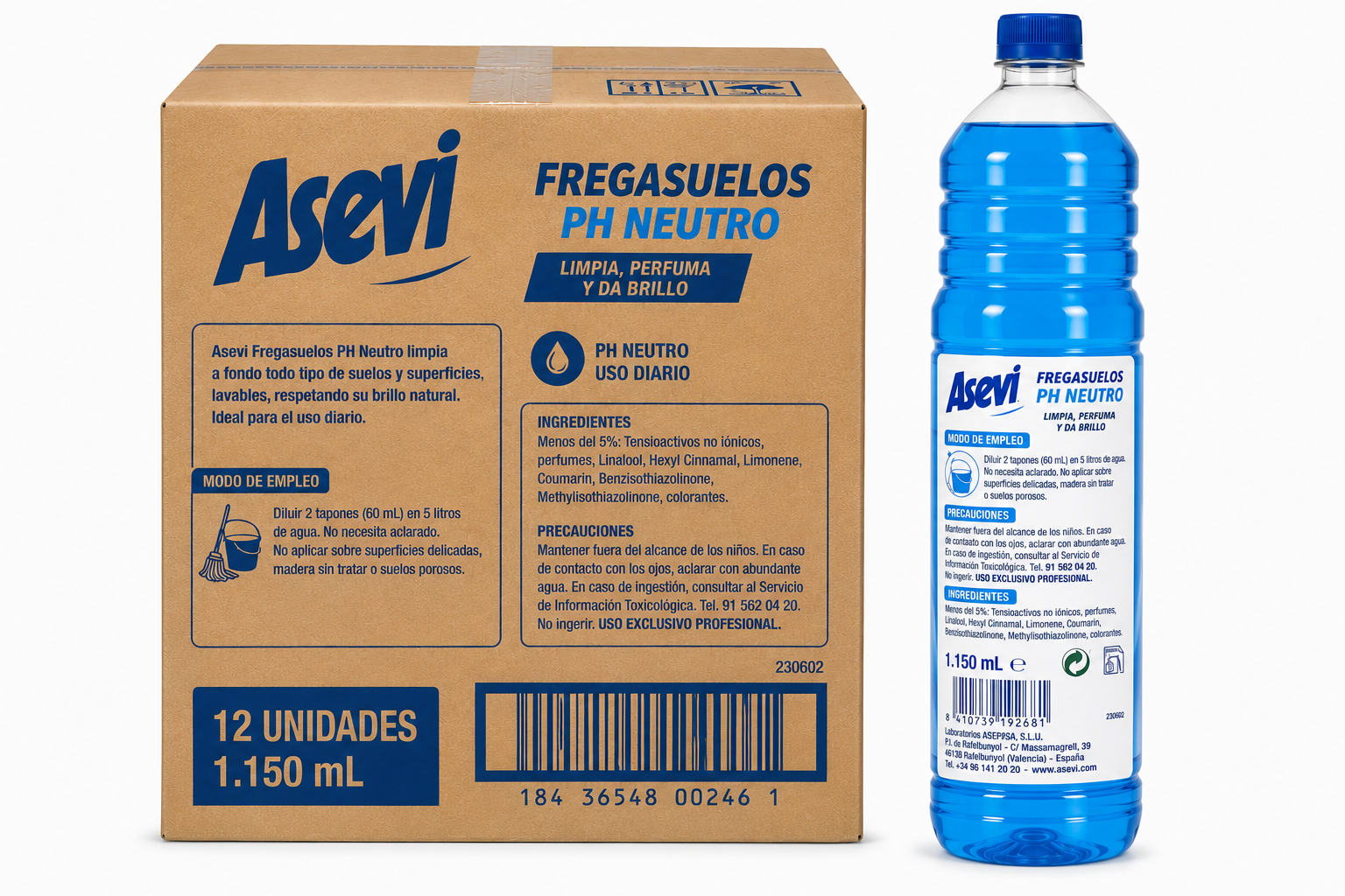 Asevi Fregasuelos PH Neutro 1150ml - Imagen 2
