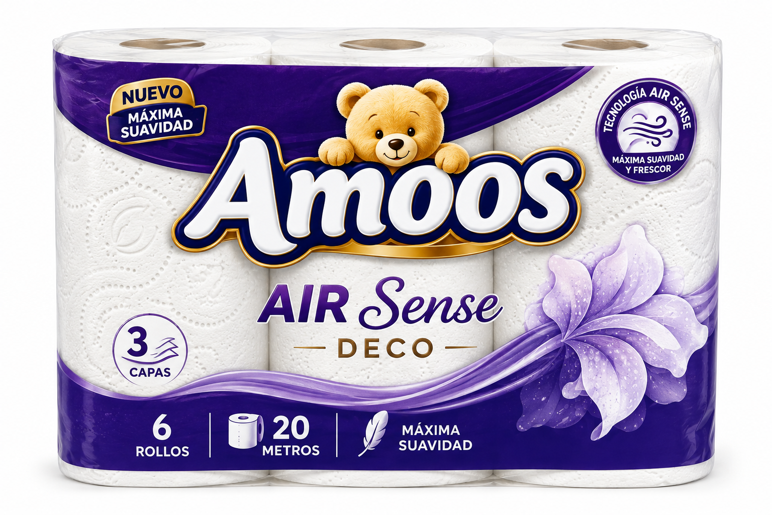 Amoos Higiénico AIR Sense DECO 3 Capas 20 M