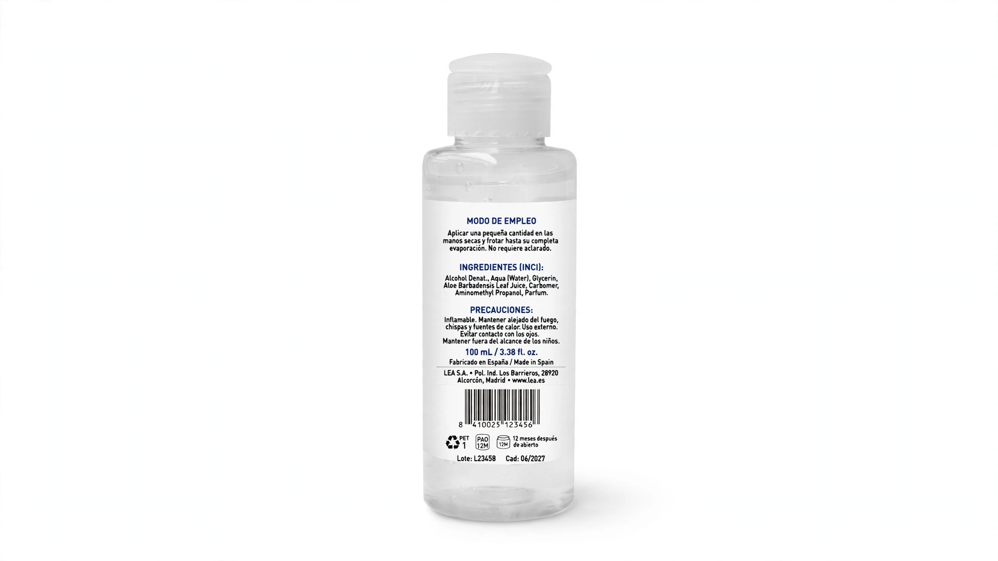 Lea Gel Higienizante 100 ml Botella Plástico - Imagen 2
