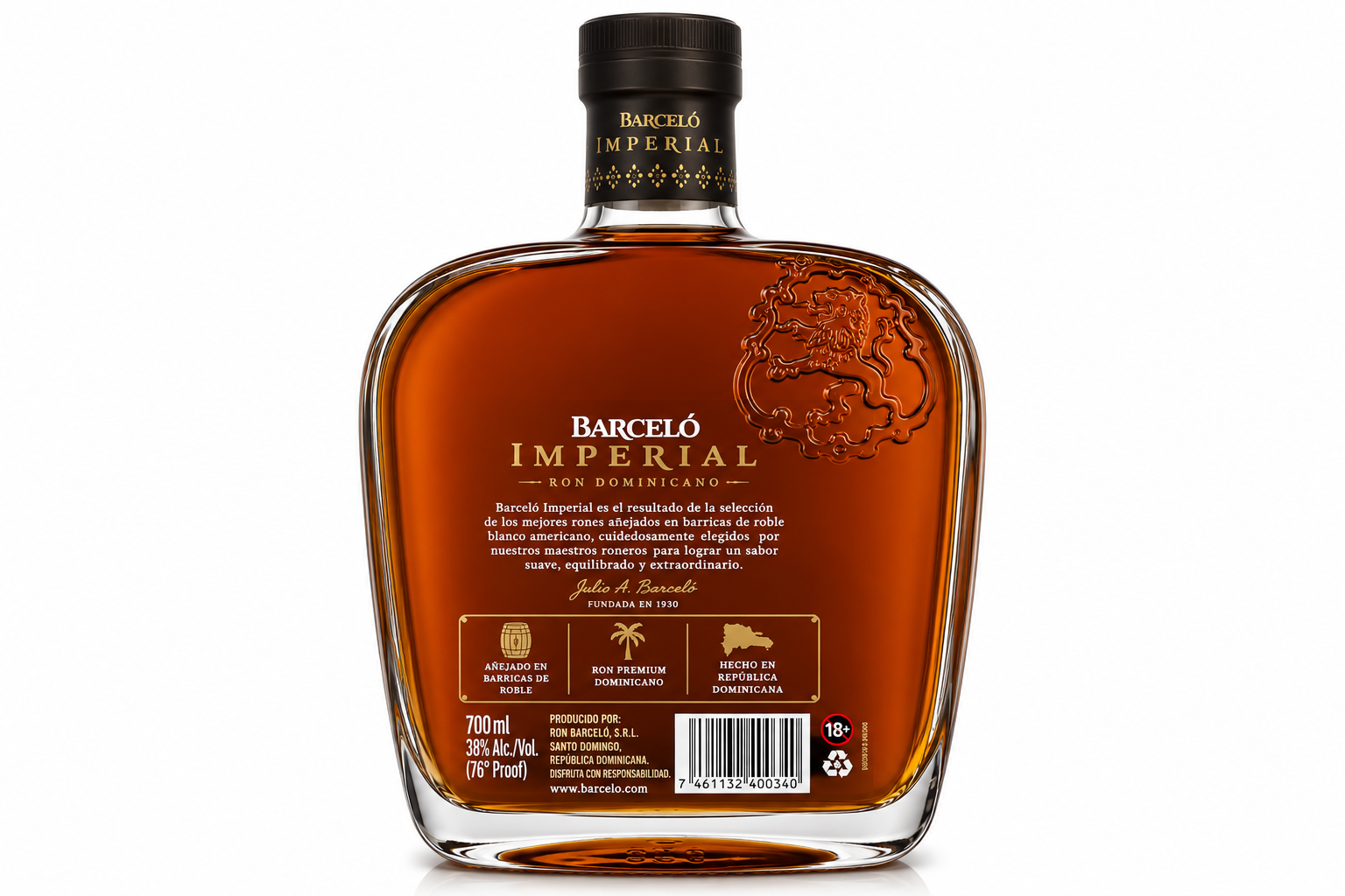 Ron Barceló Imperial Botella Cristal 70 cl - Imagen 2