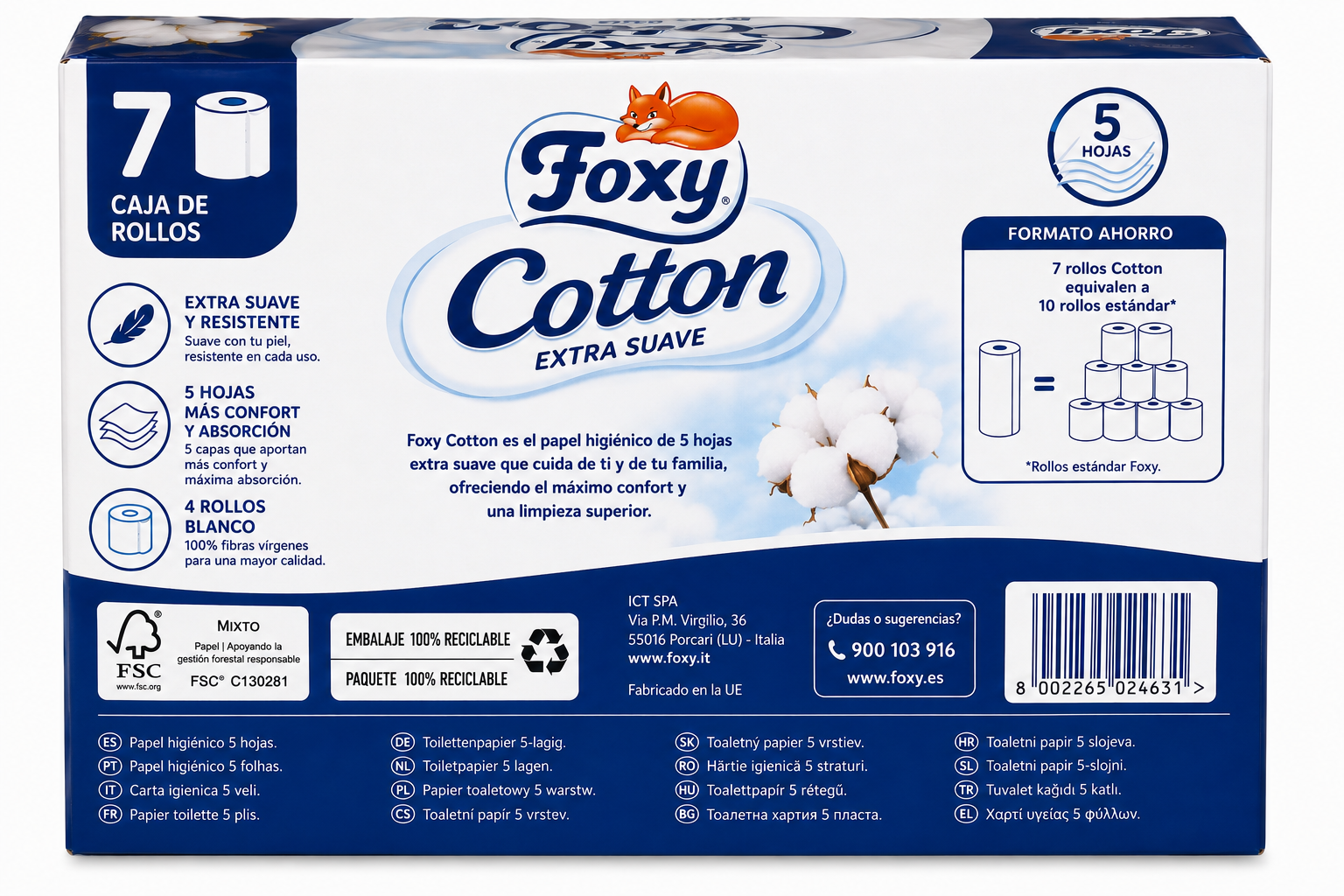 Foxy Papel HIG Cotton 5H 4R BCO - Imagen 2