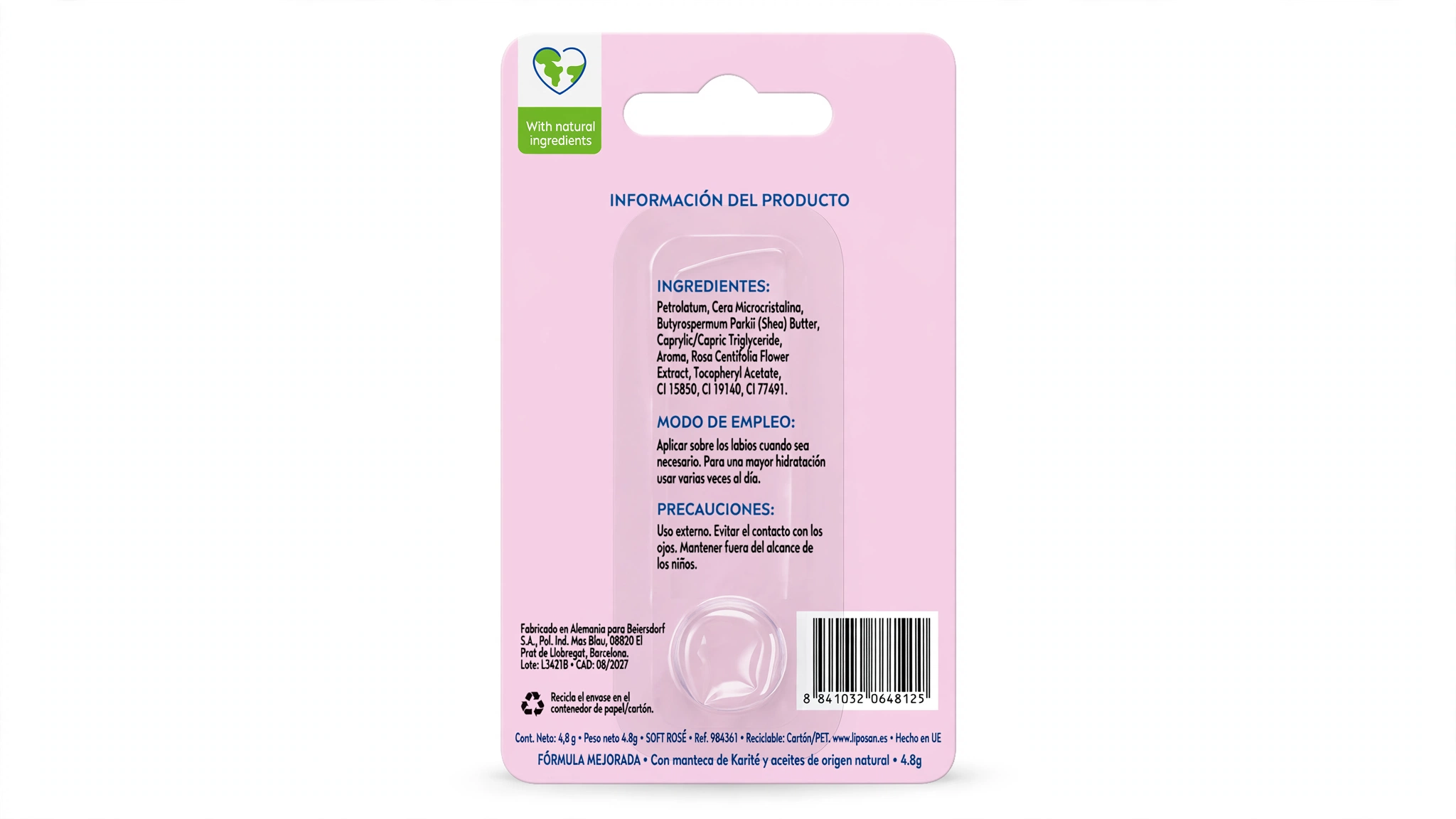 Liposan Labios Soft Rose Blister - Imagen 2