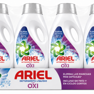 ARIEL Manchas Detergente líquido OXI | Caja 4 uds.