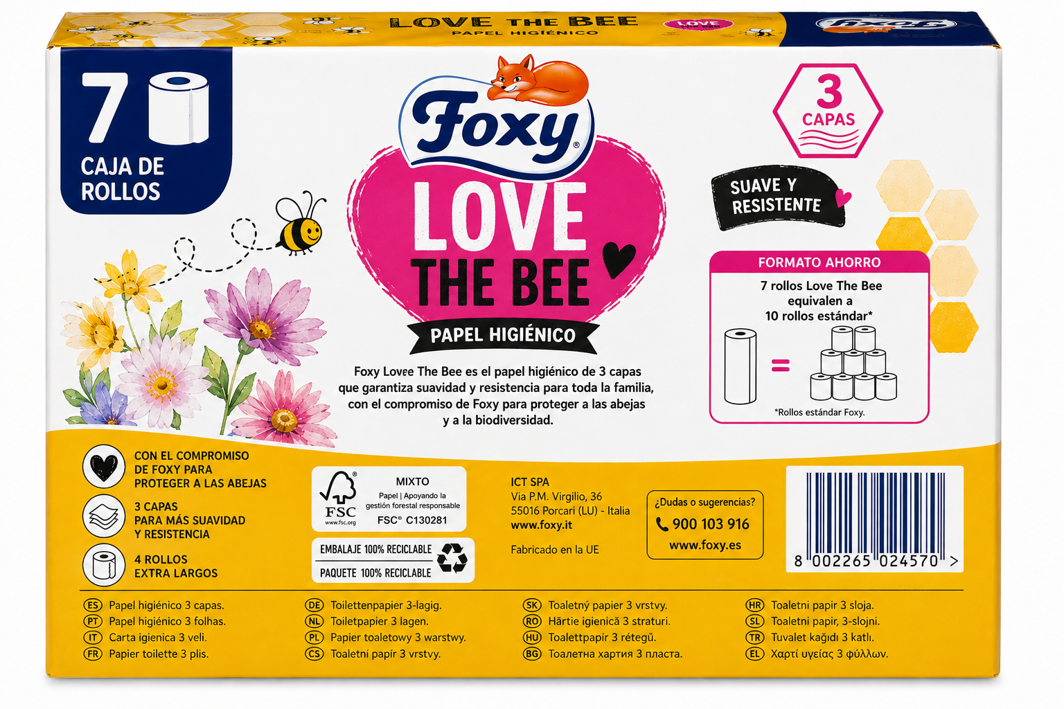 Foxy Papel HIG LOVE BEE 3H 4R - Imagen 2