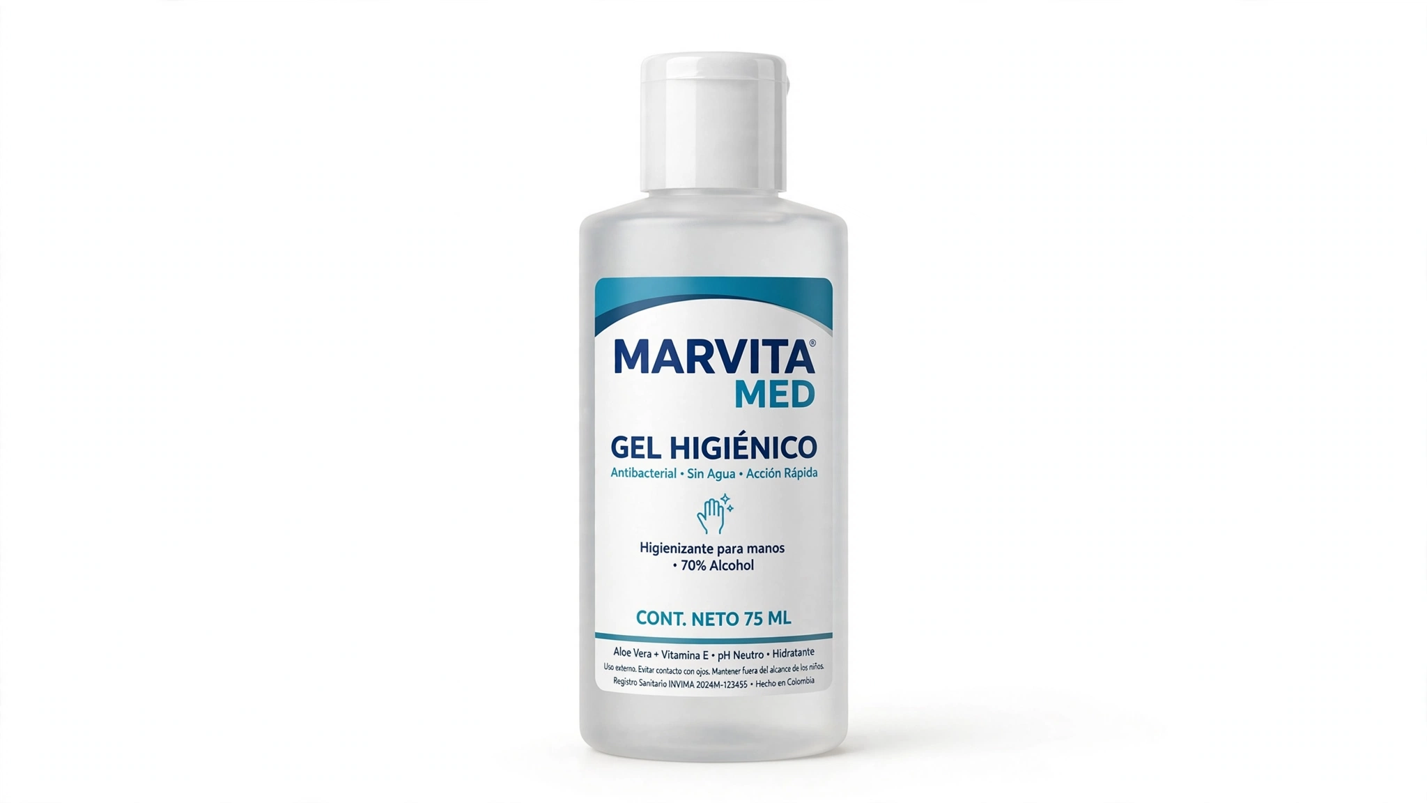 Marvita Med Gel Higiénico 75 ml Botella Plástico