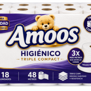 Amoos Higiénico Triple Compact 48 M / 18 UDS