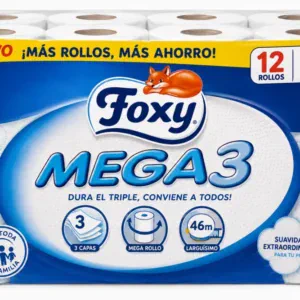 Foxy Papel Higienico Mega3 46 M / 12 uds