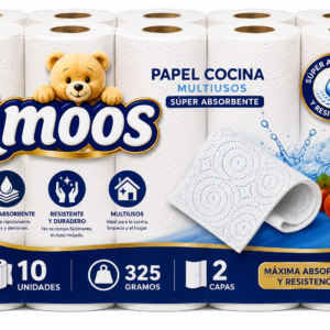 Amoos Papel Cocina Multiusos Super Absorbente 325 gr / 10 UDS