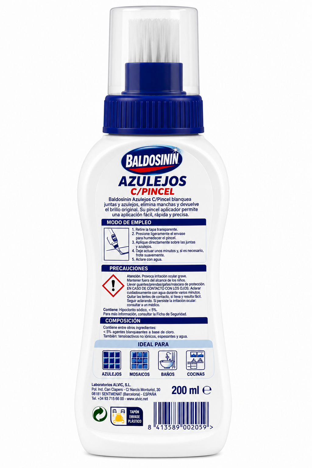 Baldosinin Azulejos C/pincel 200ml - Imagen 2