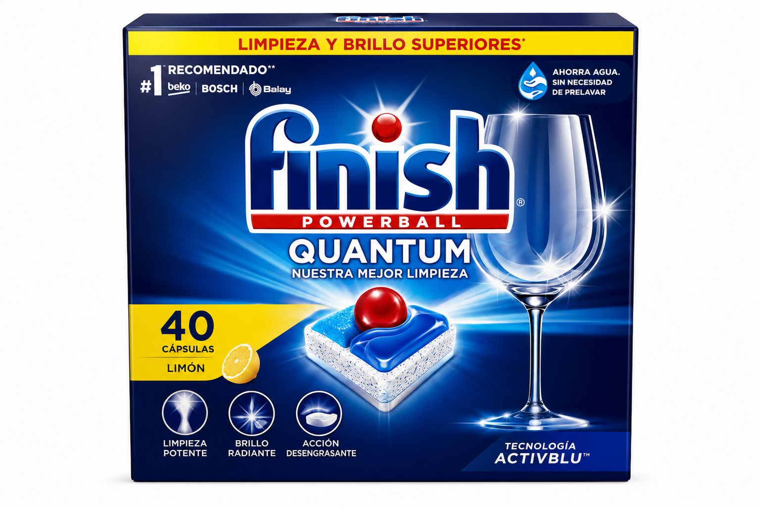 Finish Quantum Lavavajillas Cápsulas Ntum