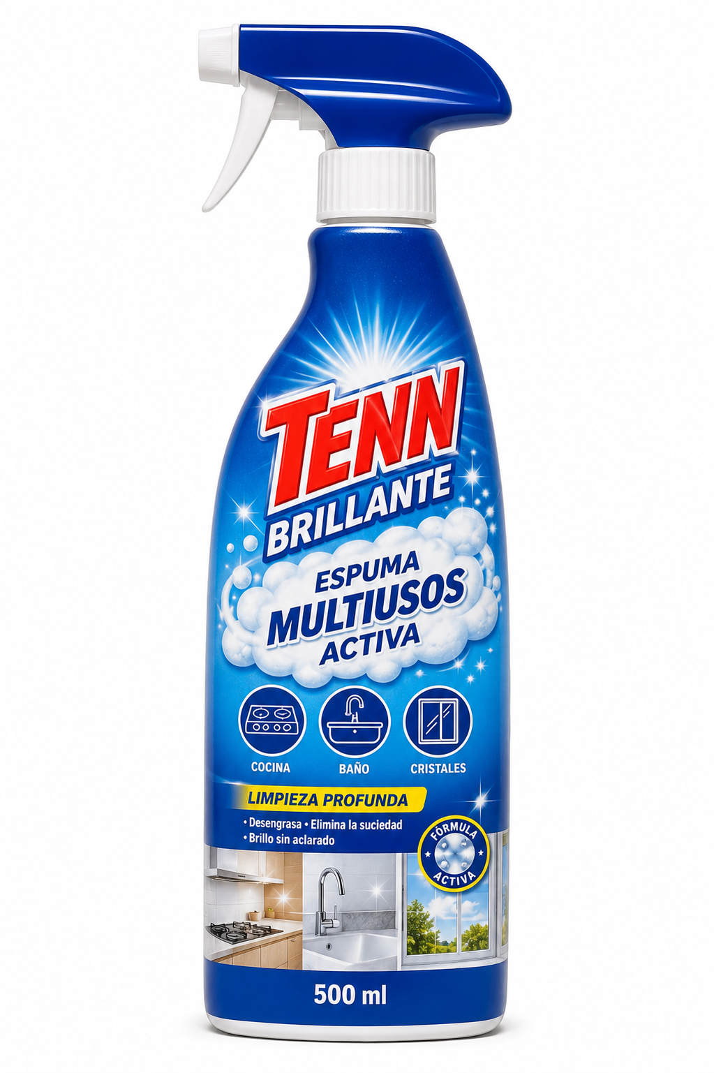 Tenn Brillante Espuma Multiusos Activa 500 ml Spray