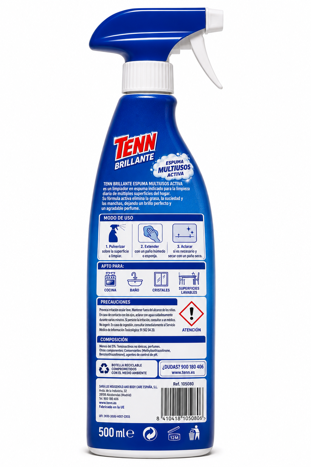 Tenn Brillante Espuma Multiusos Activa 500 ml Spray - Imagen 2