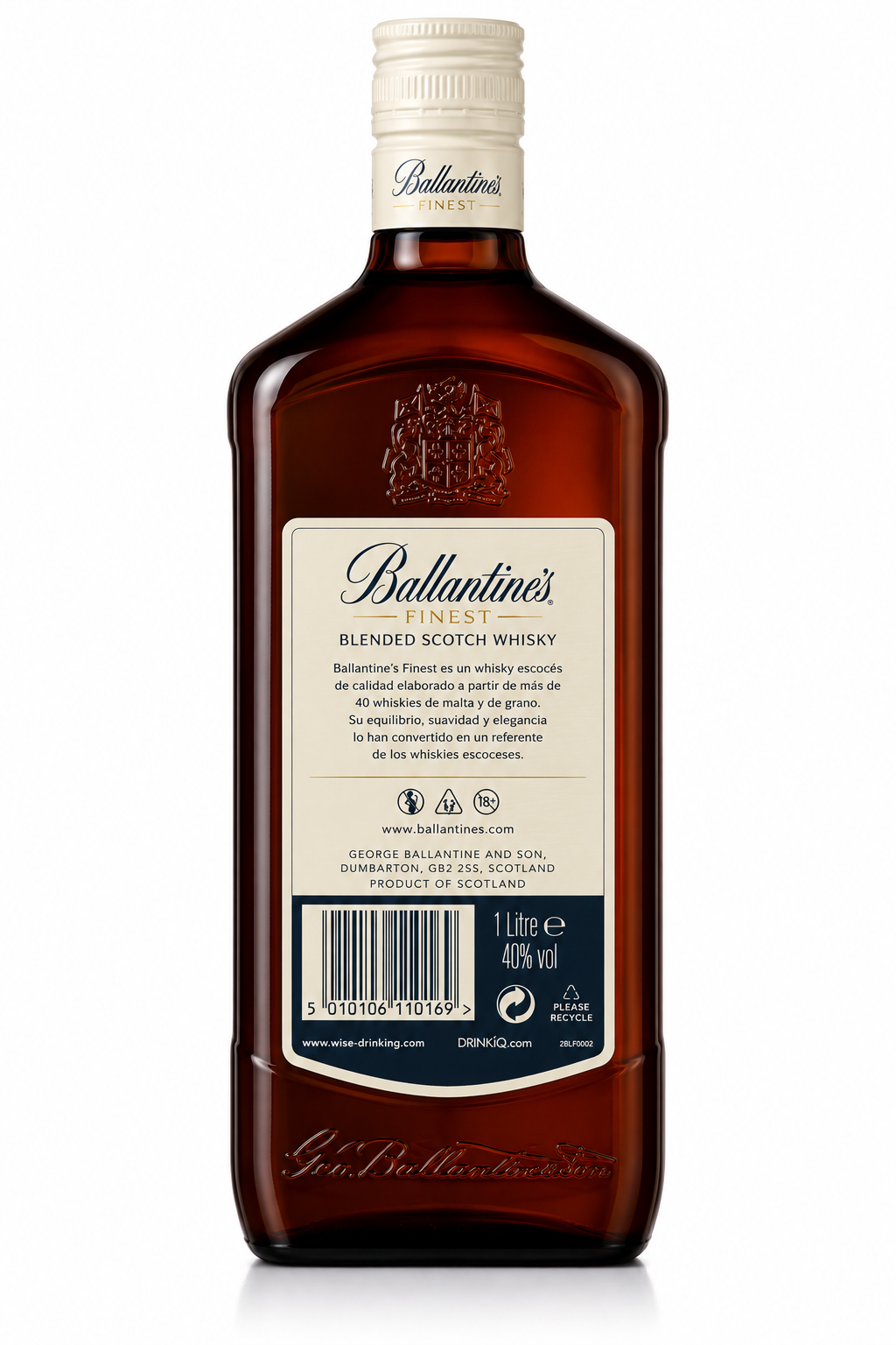 Whisky Ballantine's Finest Botella de 1 Litro - Cristal - Imagen 2