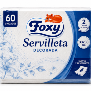 Foxy Servilleta Decorada 2 Capas 33x33 60 Uds