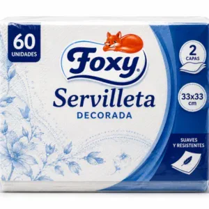 Foxy Servilleta Decorada 2 Capas 33x33 60 Uds