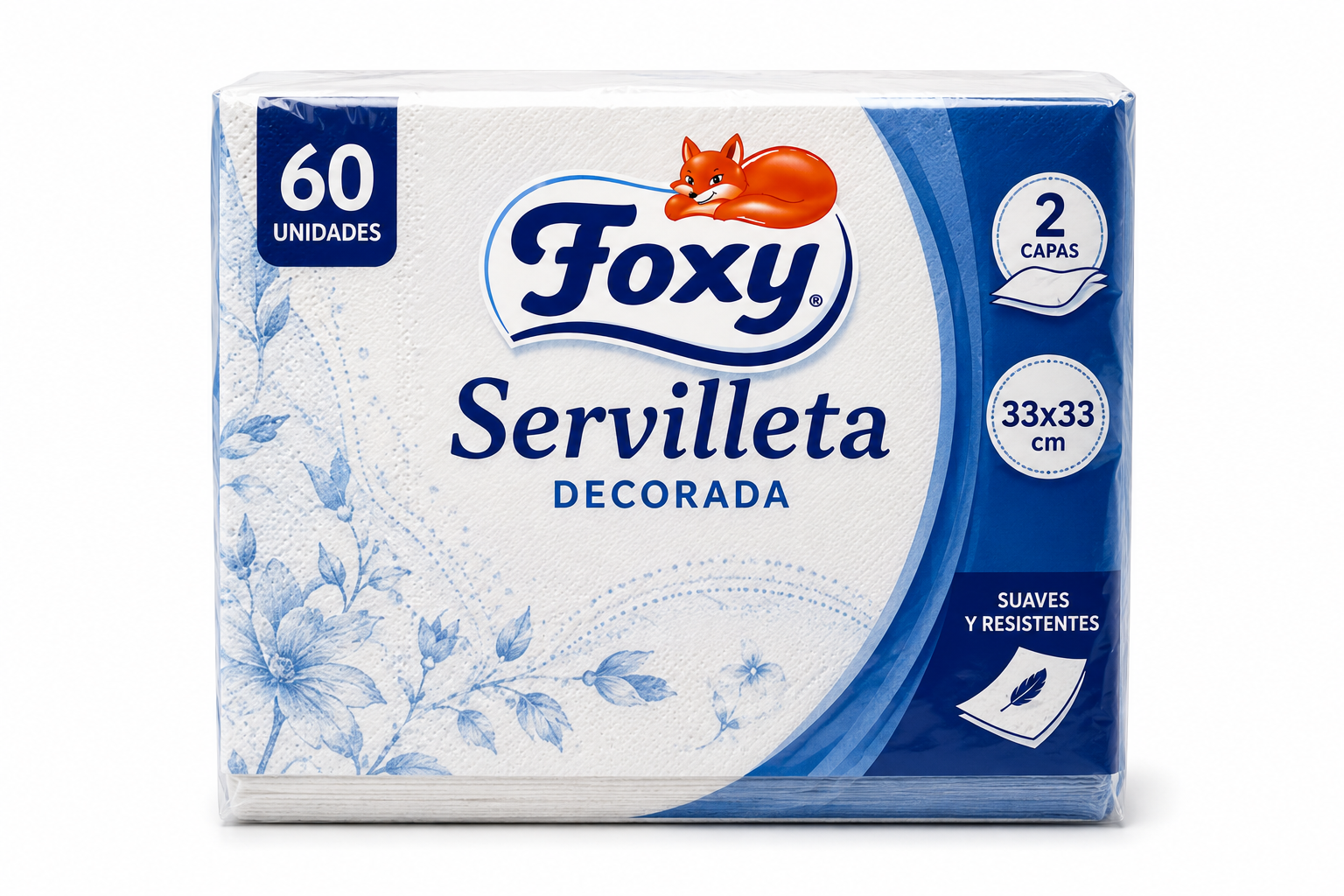 Foxy Servilleta Decorada 2 Capas 33x33 60 Uds