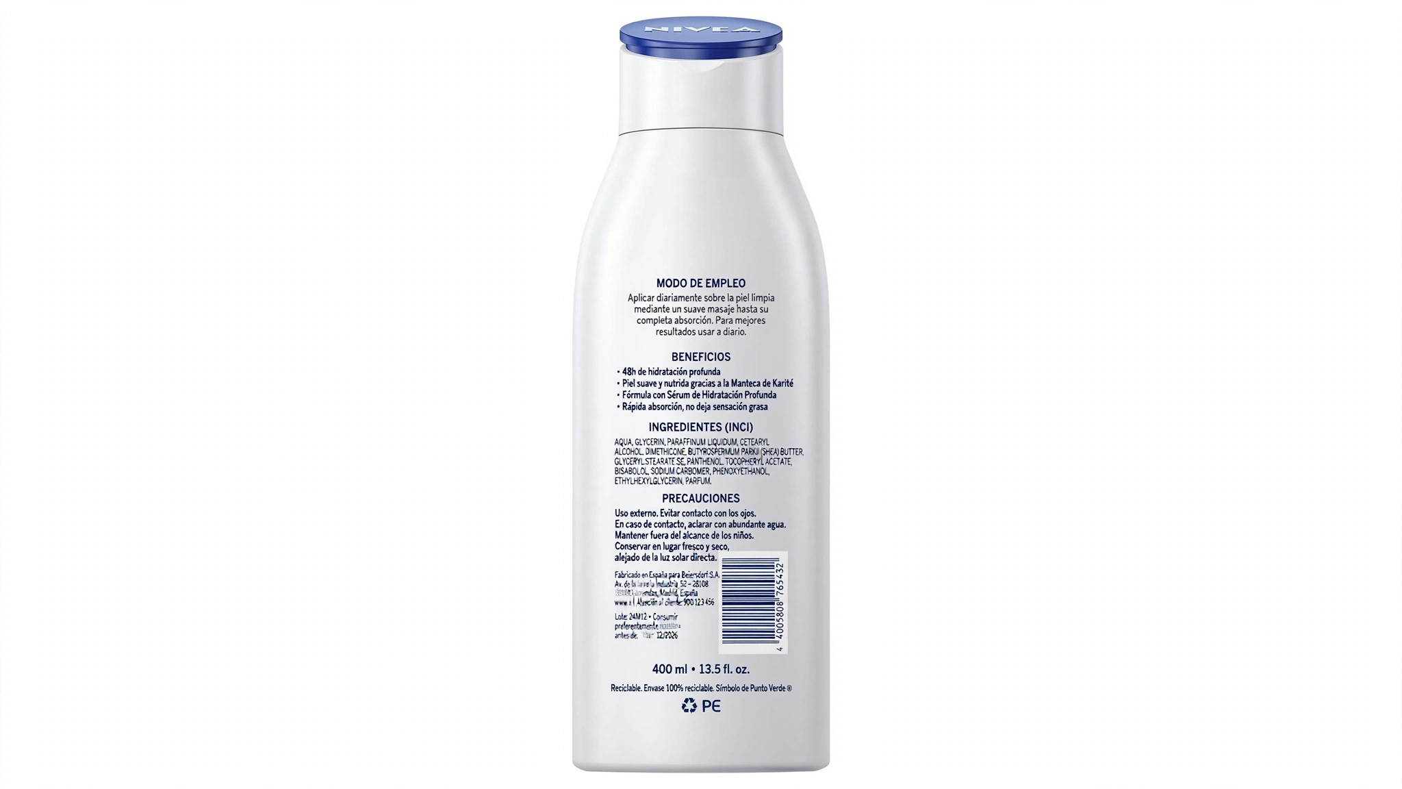 Nivea Body Milk Smooth Manteca de Karité 400 ml - Imagen 2