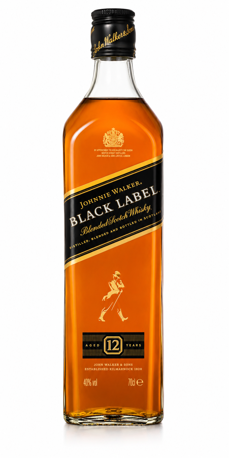 Whisky Johnnie Walker Black Label Botella de 70 cl - Cristal