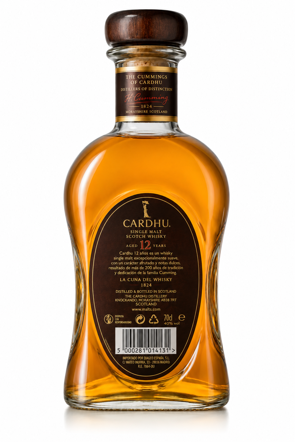 Whisky Cardhu Gold Reserve Botella de 70 cl - Cristal - Imagen 2