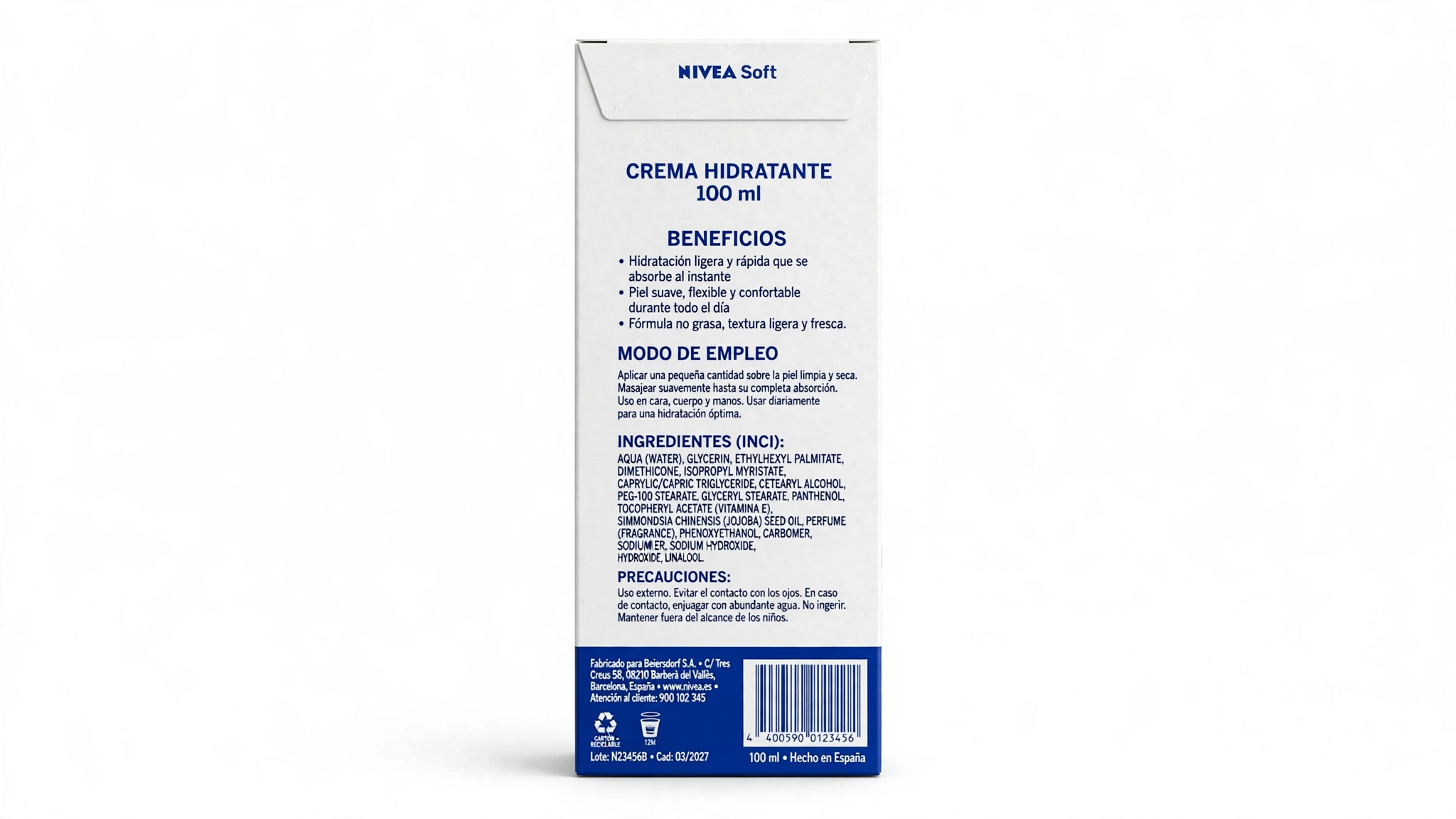 Nivea Crema Soft Caja 375ml - Imagen 2