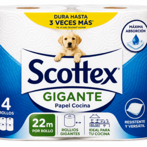 Scottex Papel Cocina Gigante 22 M / 4 uds