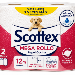 Scottex Papel Cocina Mega Rollo 12 M / 2 uds