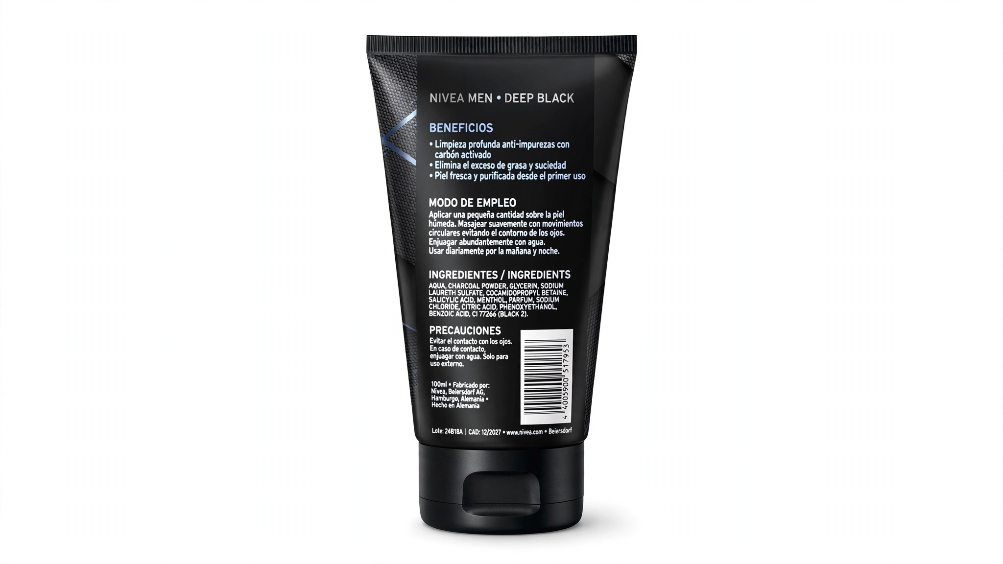 Nivea Face Wash Deep Black 100ml - Imagen 2
