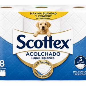 Scottex Papel HIG Acolchado 3H 8R