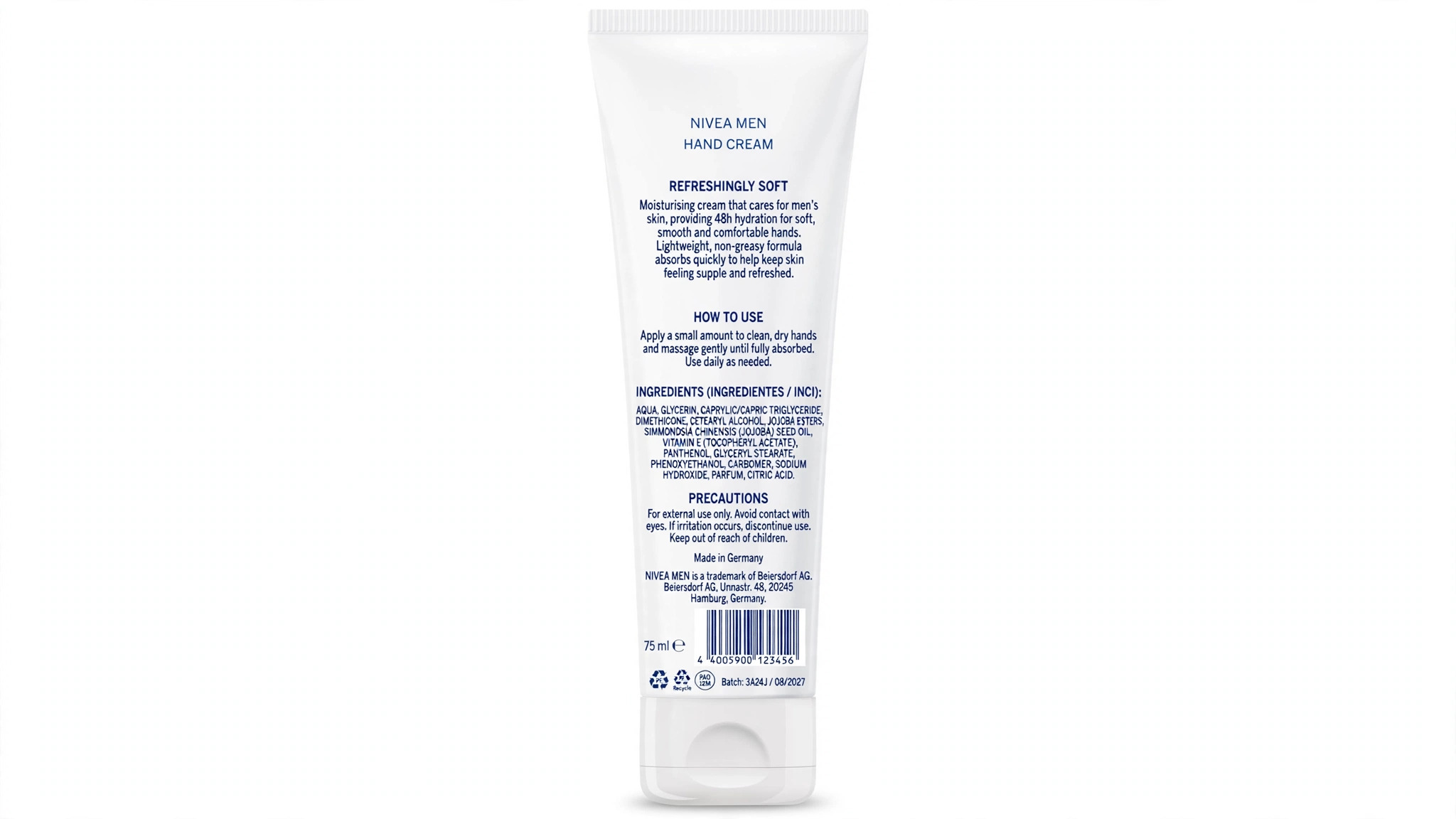 Nivea Hand Crem.man. Soft Tub75ml - Imagen 2