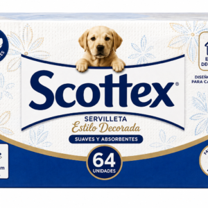 Scottex Servilleta Estilo Decorada 30x30cm 1 Capa 30cm / 64ud