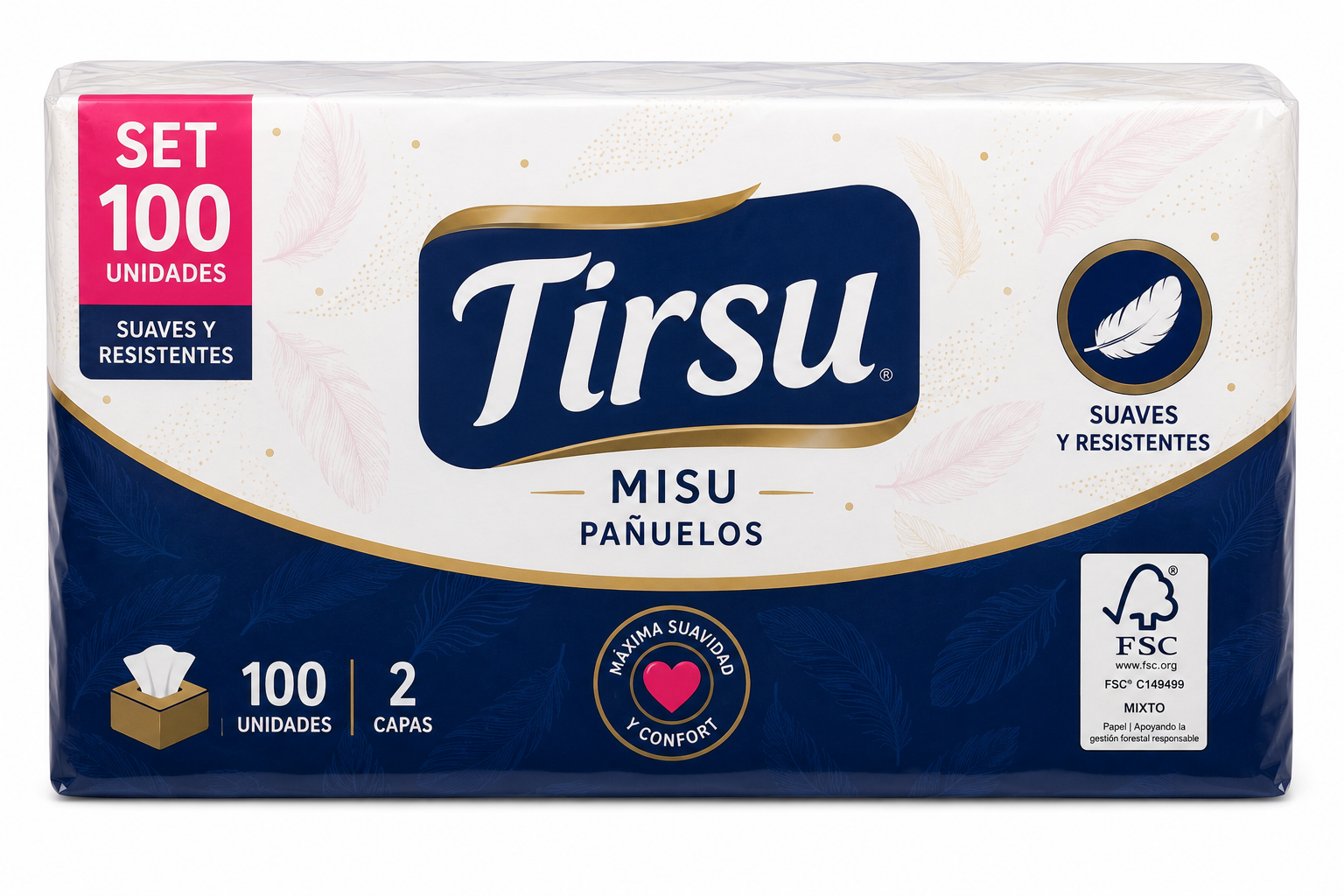 Tirsu MISU Pañuelos Set 100 uds