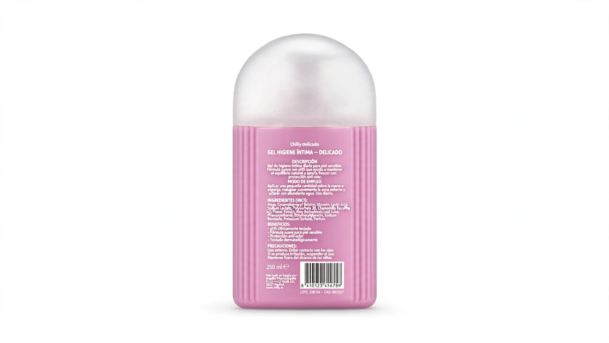 Chilly Gel Intimo Delicado 250 ml Botella Plástico - Imagen 2