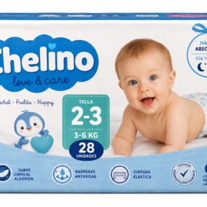 Chelino Pañal Talla 2 3 6kg / 28ud