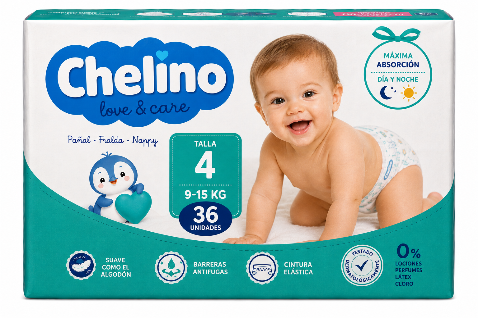 Chelino Pañal Talla 4 36 uds