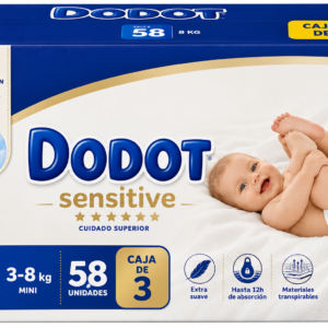 Dodot Pañal Sensitive 58 uds / 8 kg