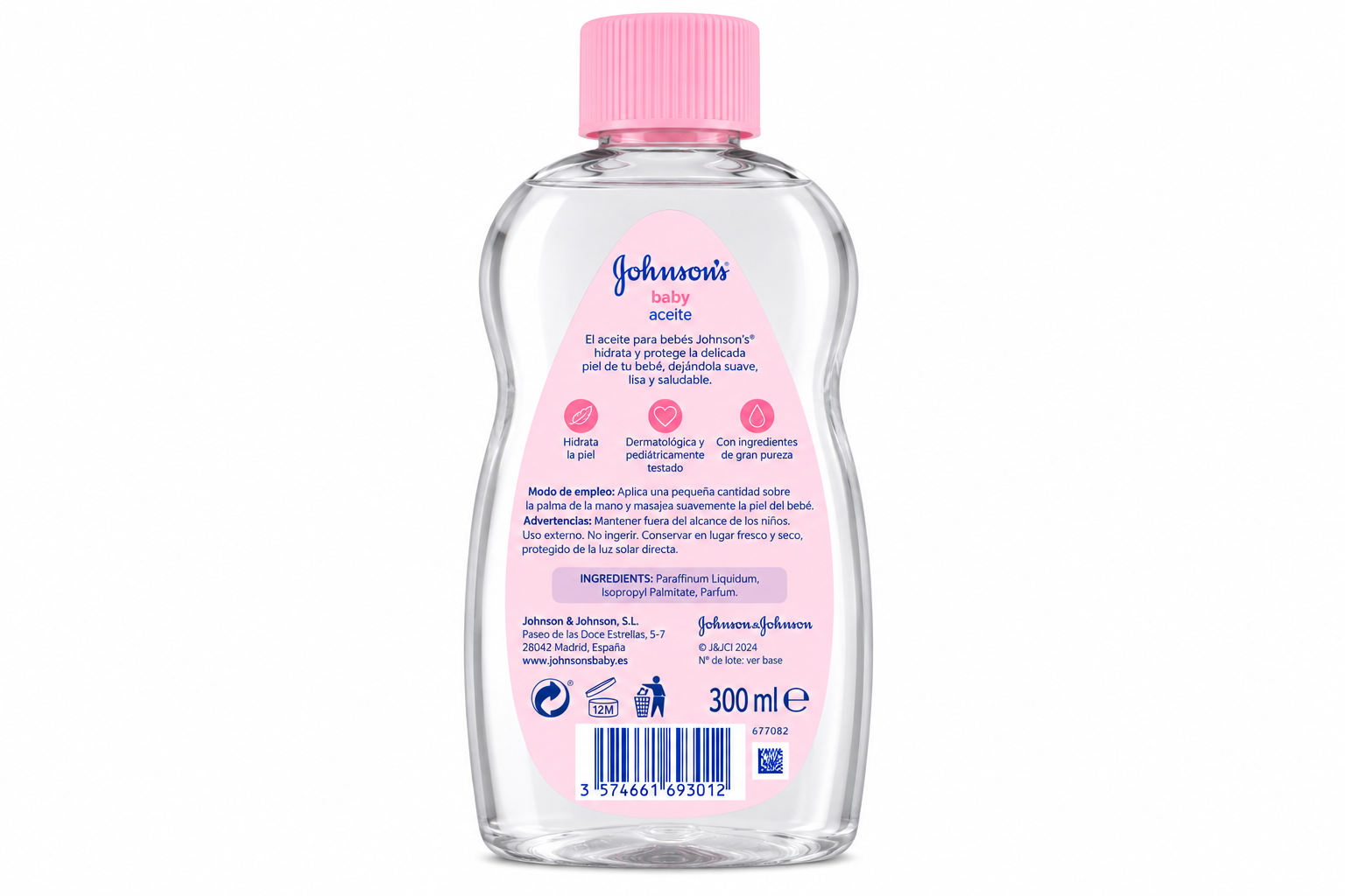Johnson's Baby Aceite 300 ml - Imagen 2