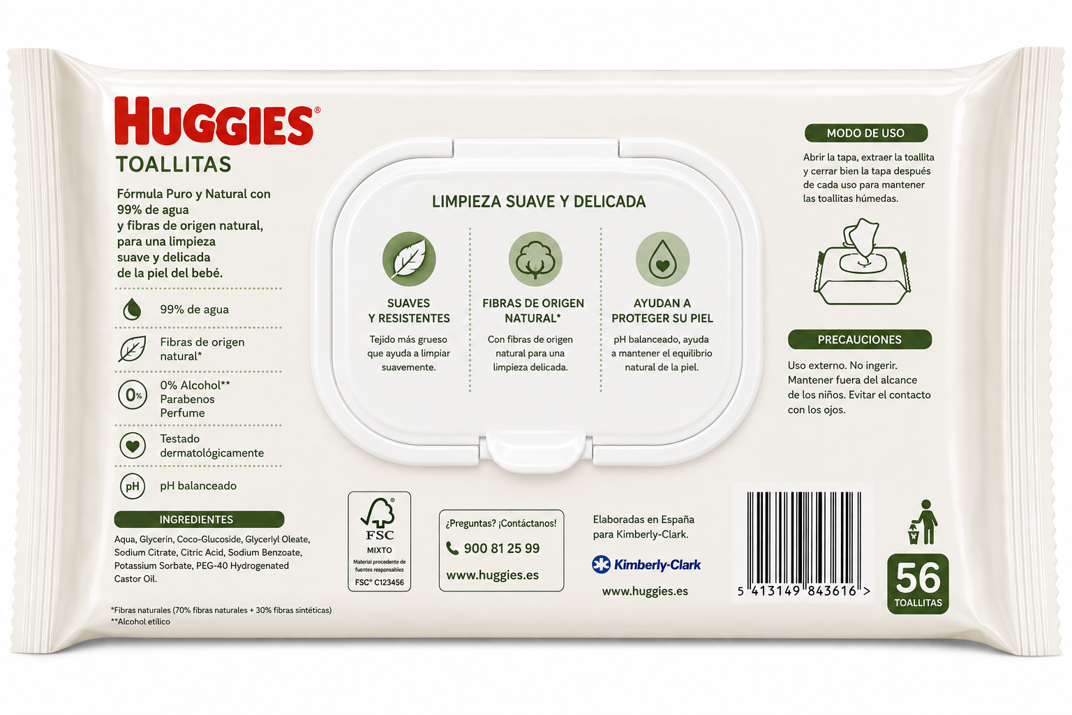 Huggies Toallitas 56uds Toallitas - Imagen 2