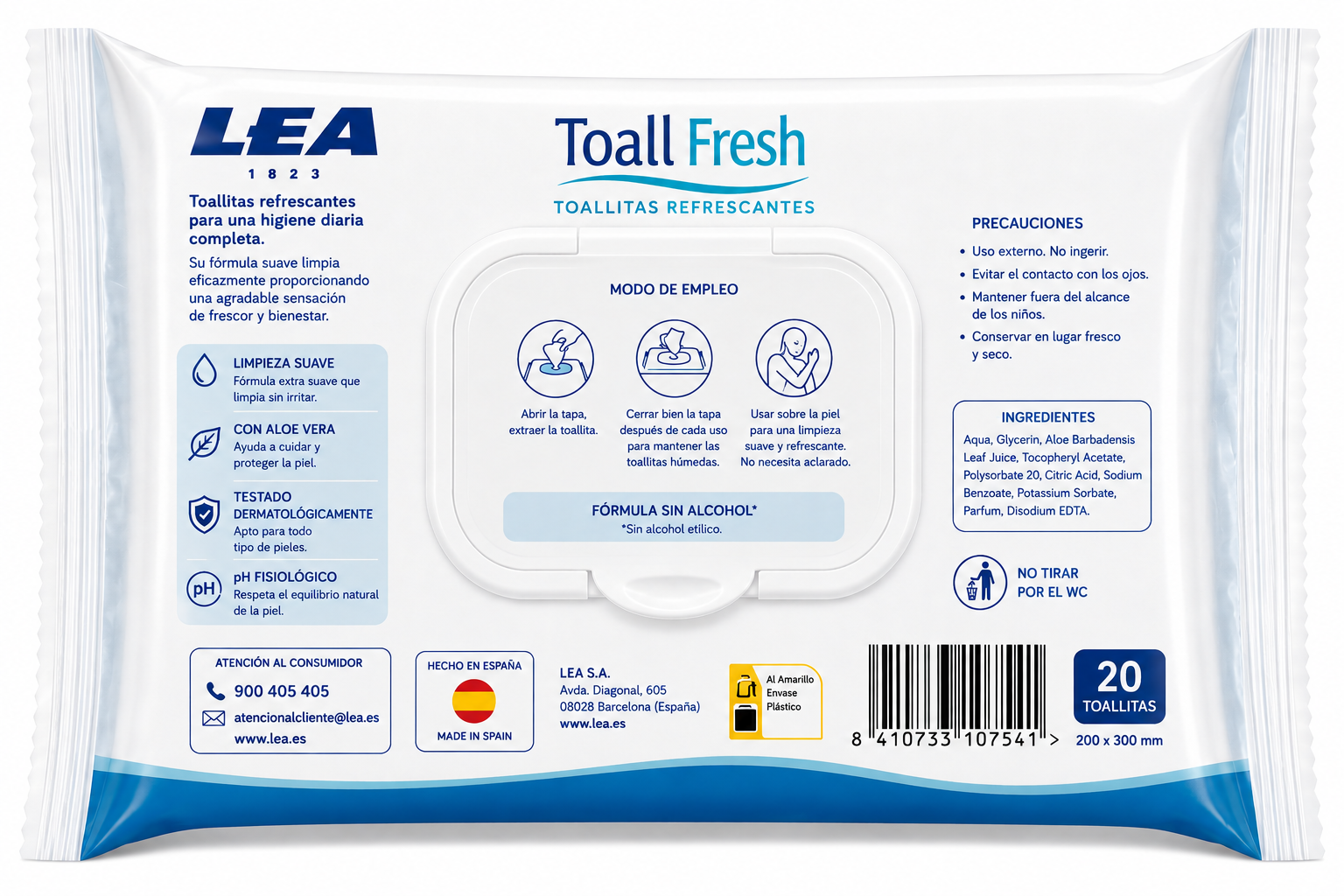 Lea Toall Fresh Toallitas - Imagen 2