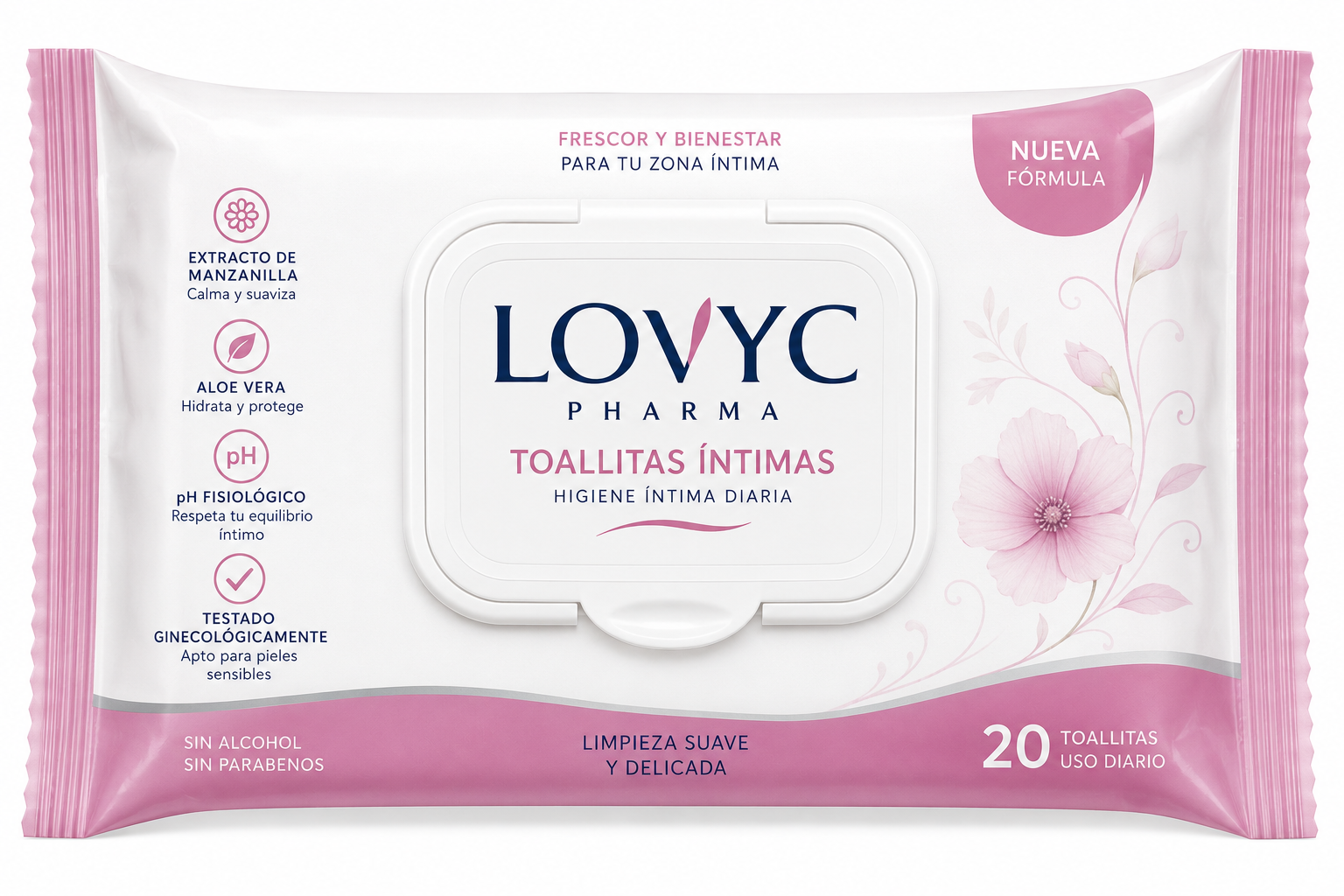 Lovyc Pharma Toallitas Íntimas 20uds Toallitas