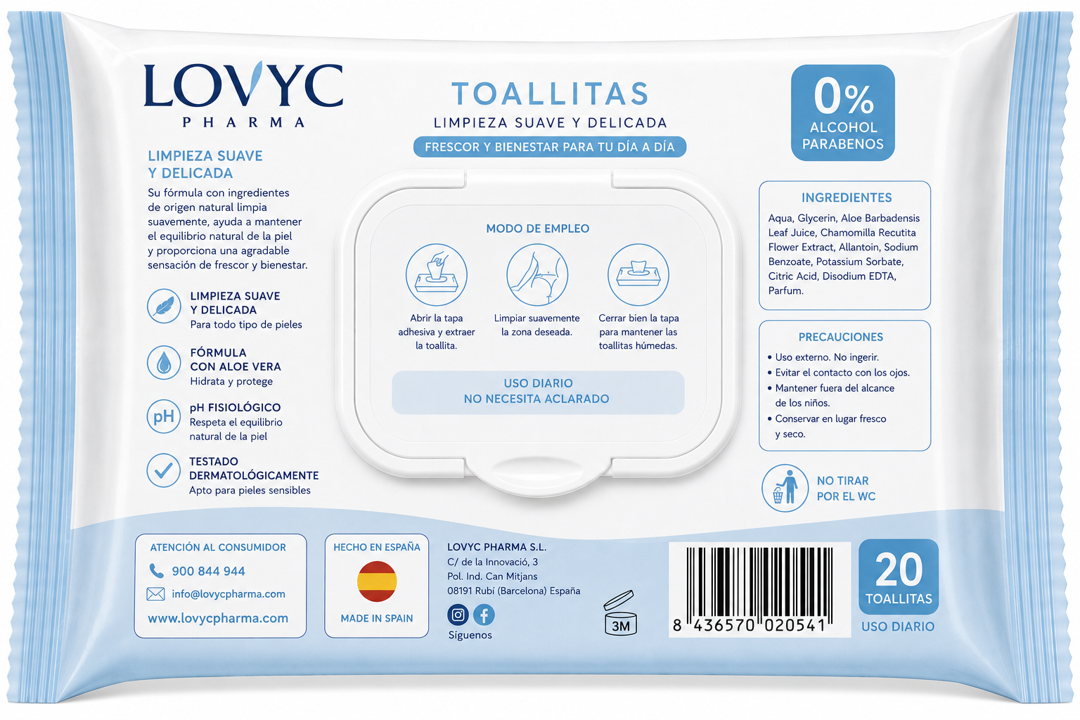 Lovyc Toallitas 20u Toallitas - Imagen 2