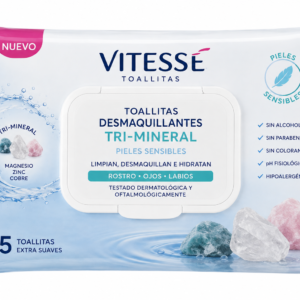 Vitesse Toallitas Desmaqui.tri-mineral Piel Sensible 25ud
