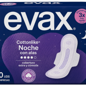 Evax Compresas Noche con Alas Cottonlike 10 uds
