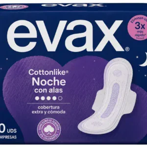 Evax Compresas Noche con Alas Cottonlike 10 uds