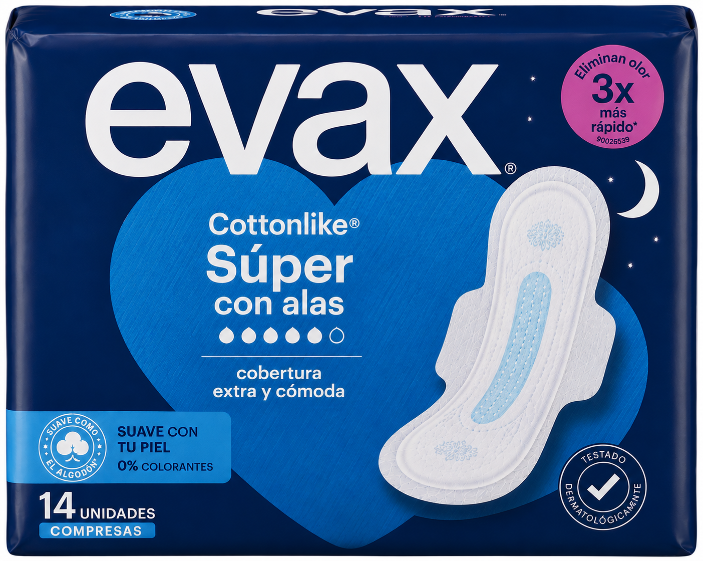 Evax Cottonlike Super Alas 14 uds
