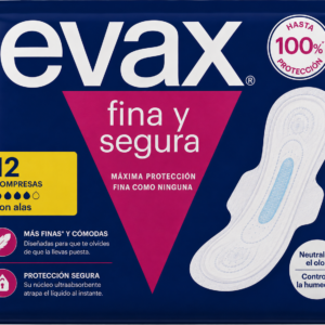Evax Fina y Segura Compresas Alas 12 ud