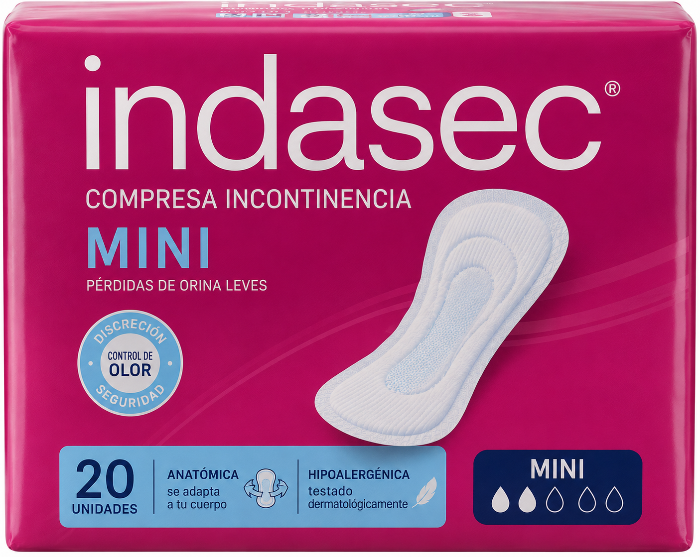 Indasec Compresa Incontinencia Mini 20ud